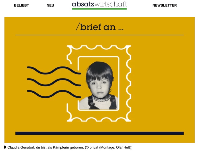 absatzwirtschaft – Brief an mein jüngeres Ich